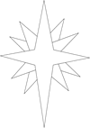 Estrela de Belém com Doze Pontas