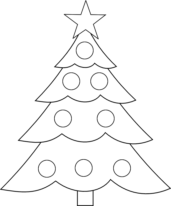 Desenhos de Árvore de Natal para Pintar e Colorir - Tudo Para Colorir